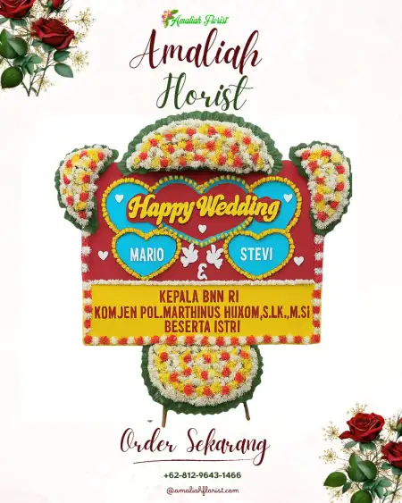 Papan Bunga Pernikahan Candigaron